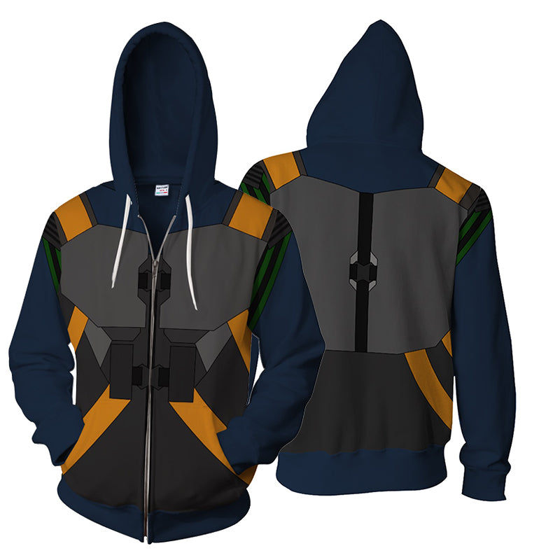 Men's Plus Size Graphic Zip Hoodie