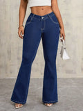 Dark-Wash Jeans with Pockets