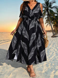 Women's Plus Size Bohemian Slit Maxi Dress