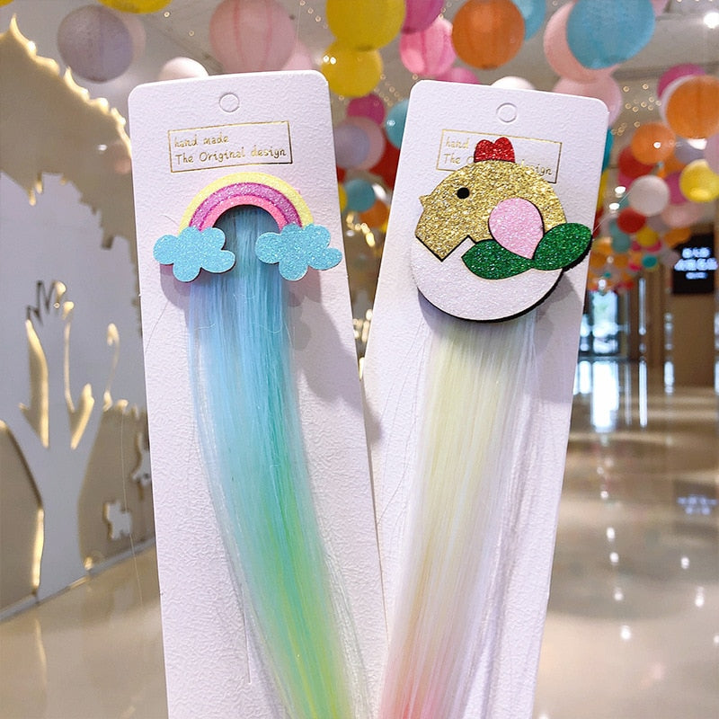 Colorful Rainbow Hair Clips for Girls