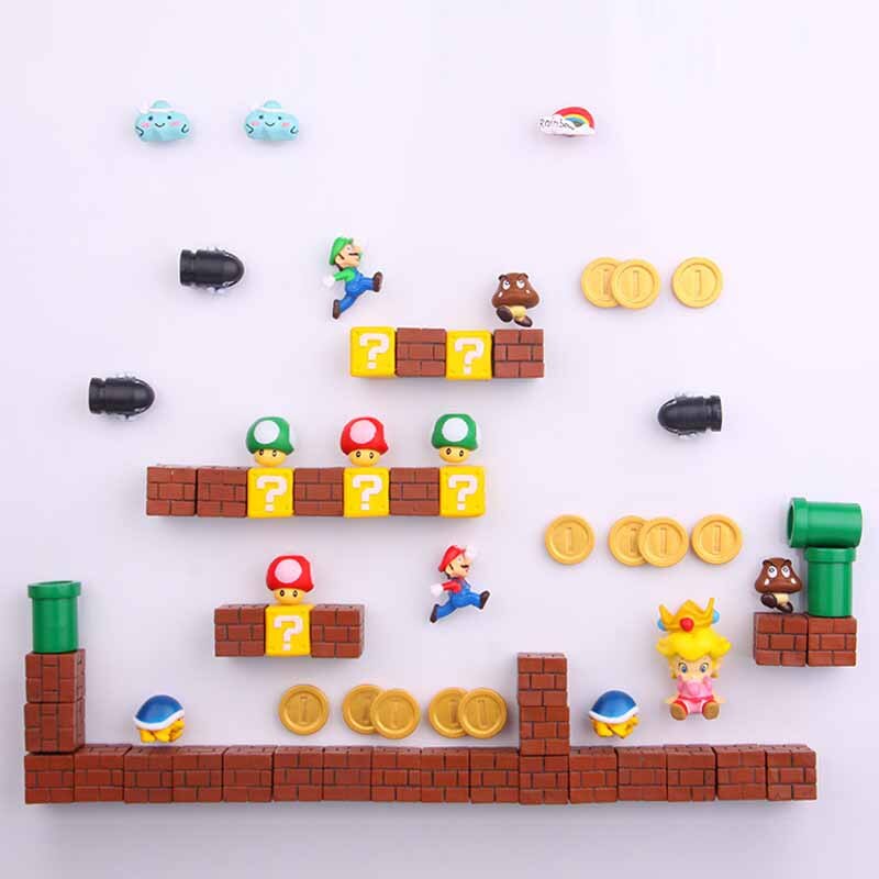 Super Mario Resin Fridge Magnets