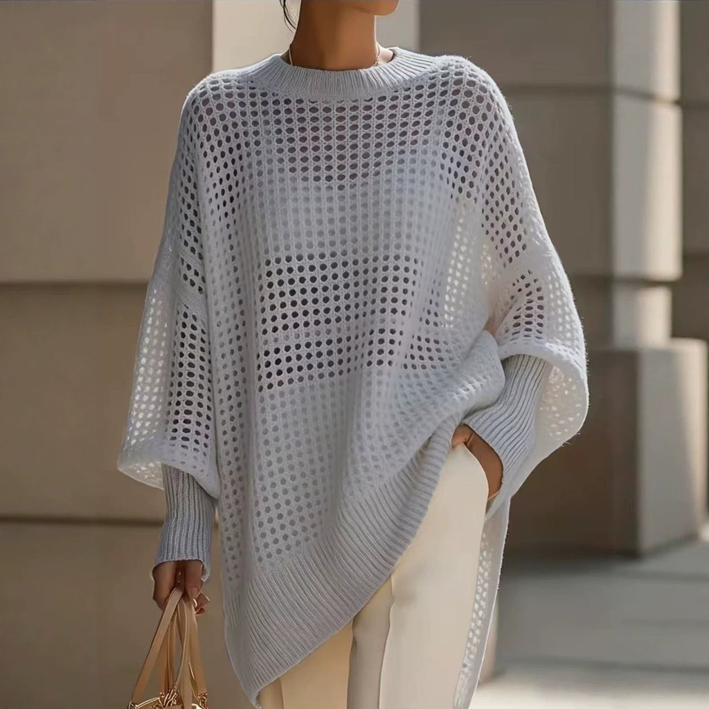 Hollow out pullover knitted sweater loose sweater