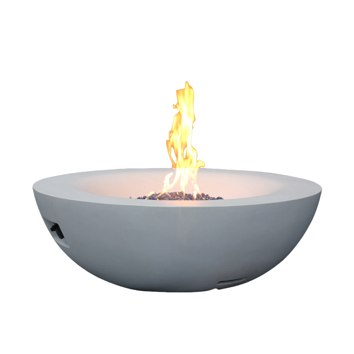 42-Inch Outdoor Concrete Propane Fire Pit Bowl – Antique White