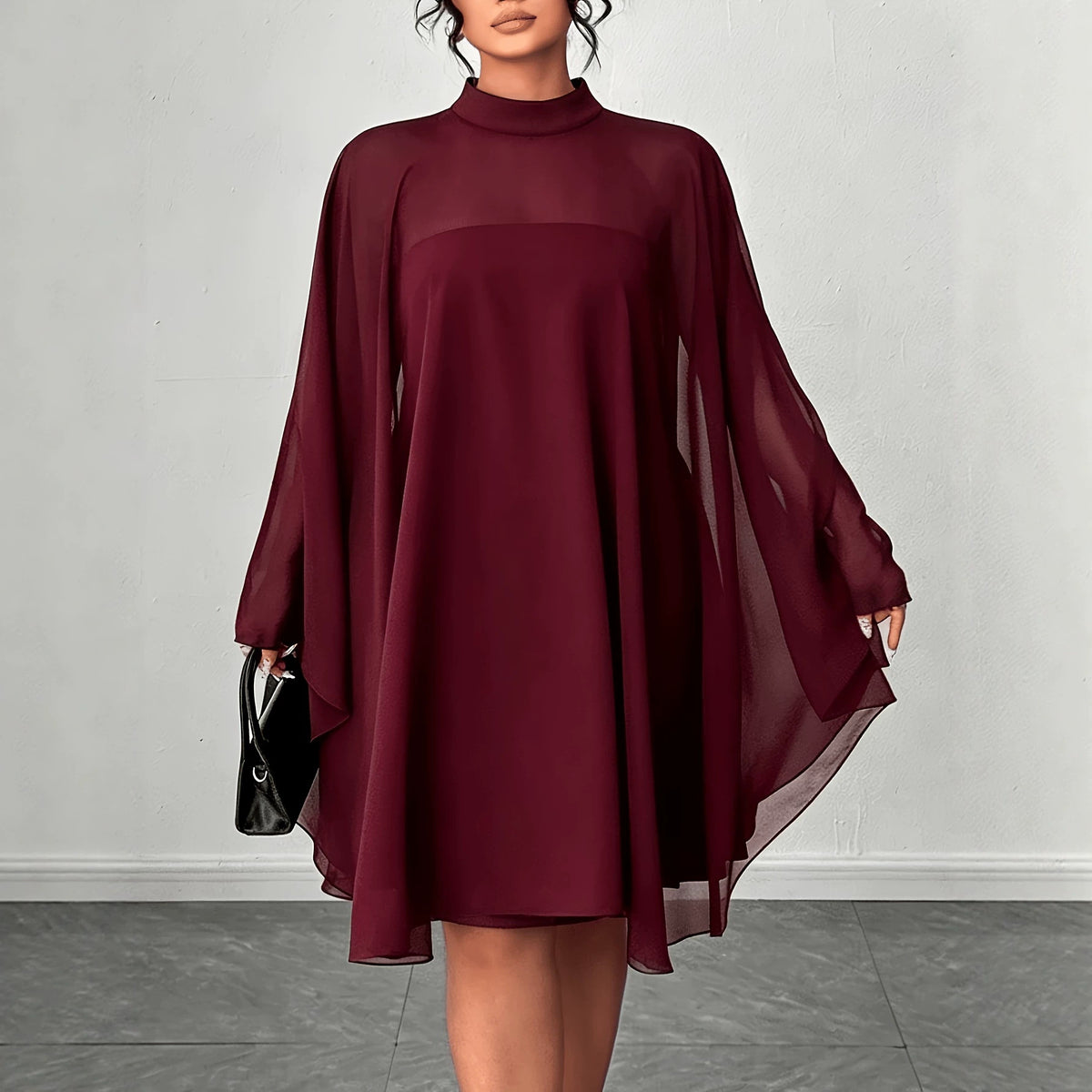 Women's Plus Size Blouse & Tube-Dress Two-Piece Set