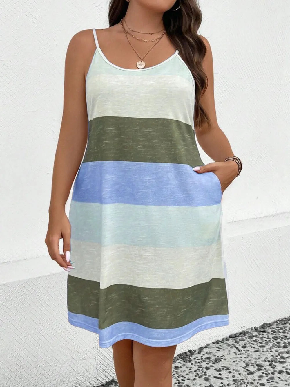 Women's Plus Size Printed Camisole Dress