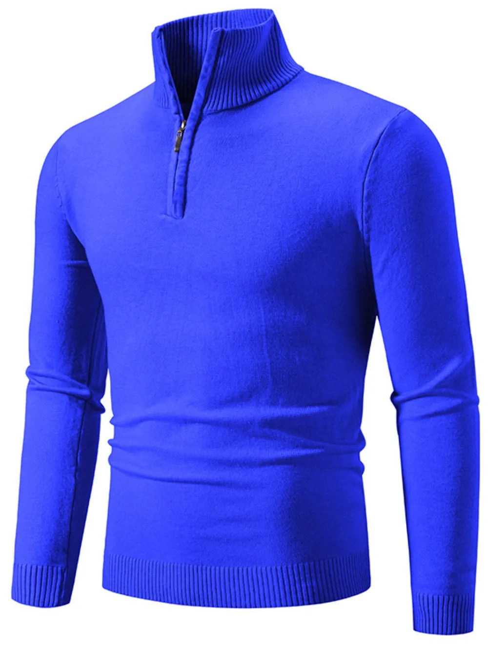 Men's Plus Size Quarter-Zip Knit Top