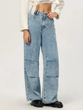 Wide-Leg Cotton-Blend Jeans