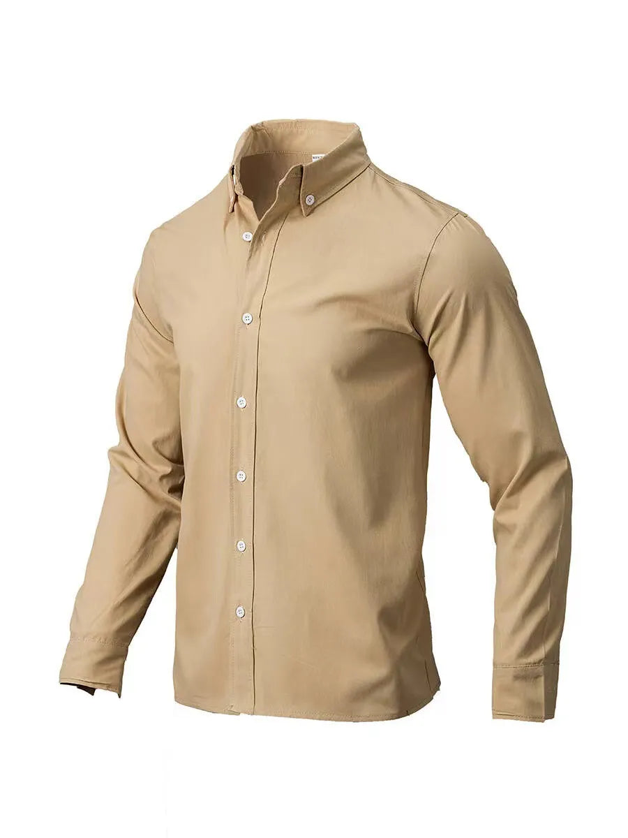 Men's Plus Size Collared Button-Down Shirt