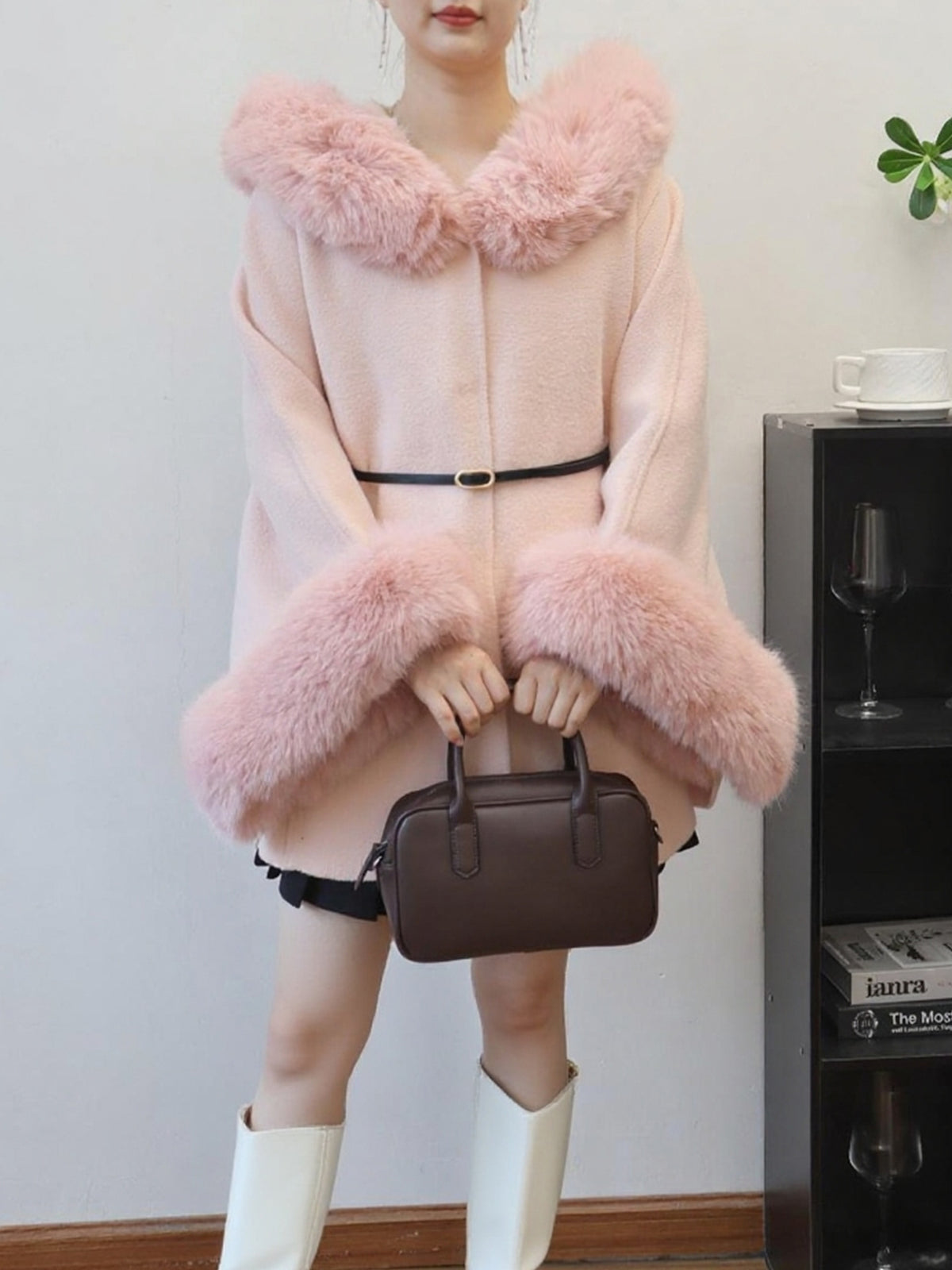 Hooded Sleeveless Sweater Jacket