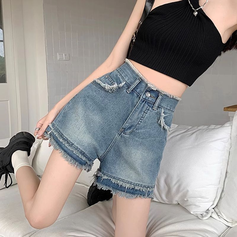 Women's Plus Size Wide-Leg Denim High-Waist Pants