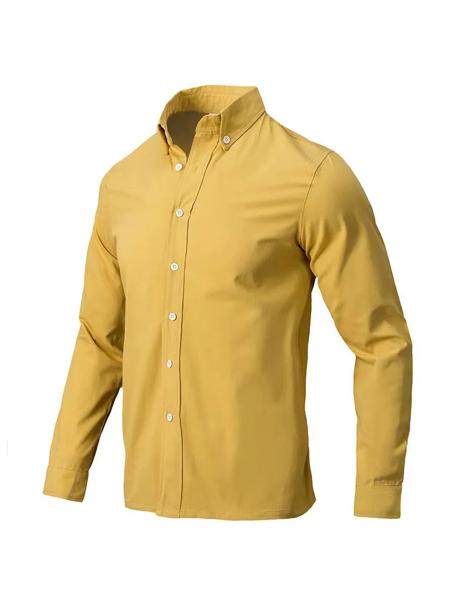 Men's Plus Size Collared Button-Down Shirt