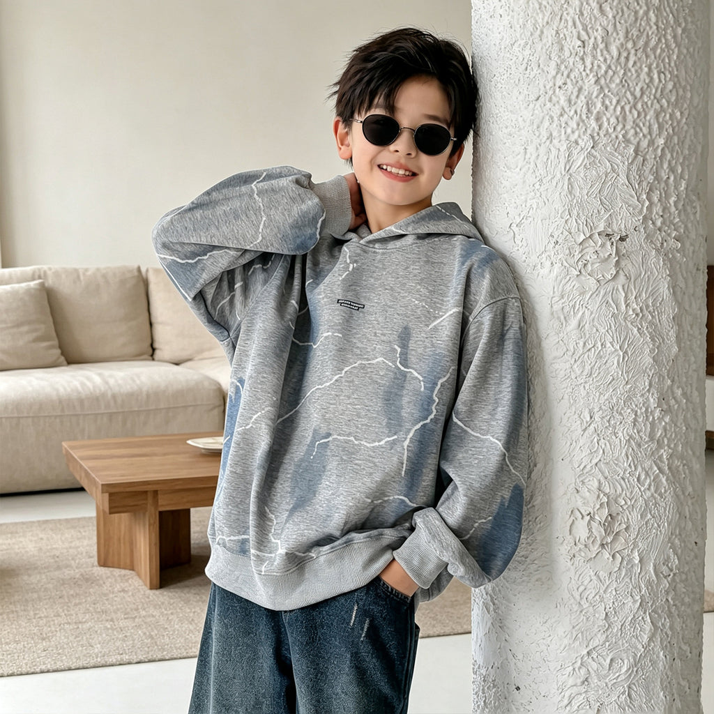 Boys’ Long-Sleeve Hooded Sweatshirt