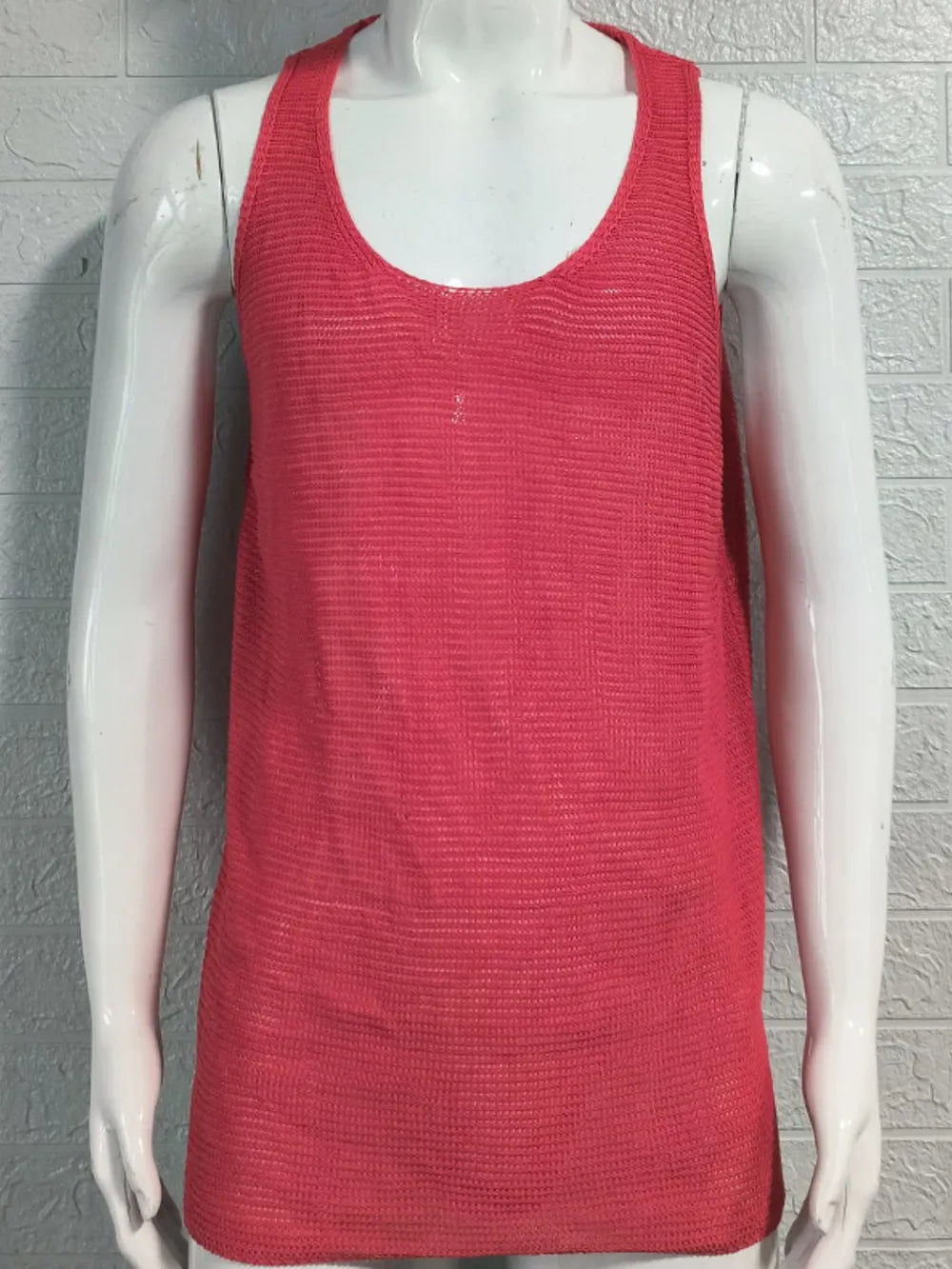 Men's Plus Size Scoop Neck Knit Tank