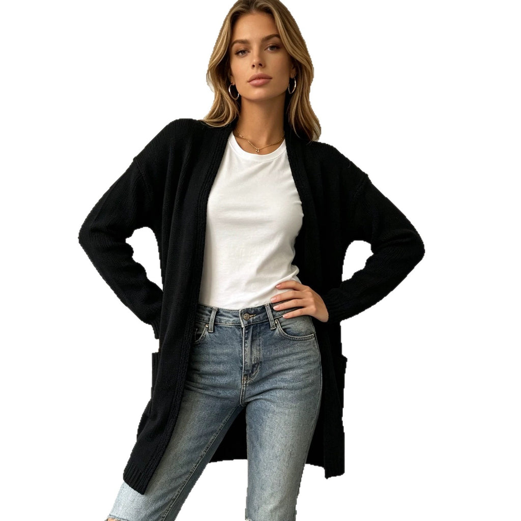 Women's Long-Sleeve V-Neck Cardigan