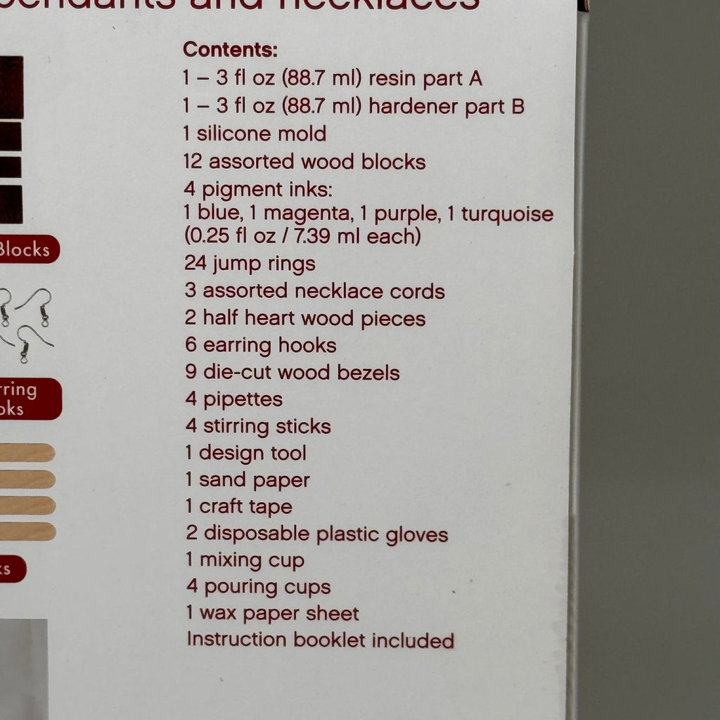 Craft Smart Wood and Resin Jewelry Kit, 82 Pieces