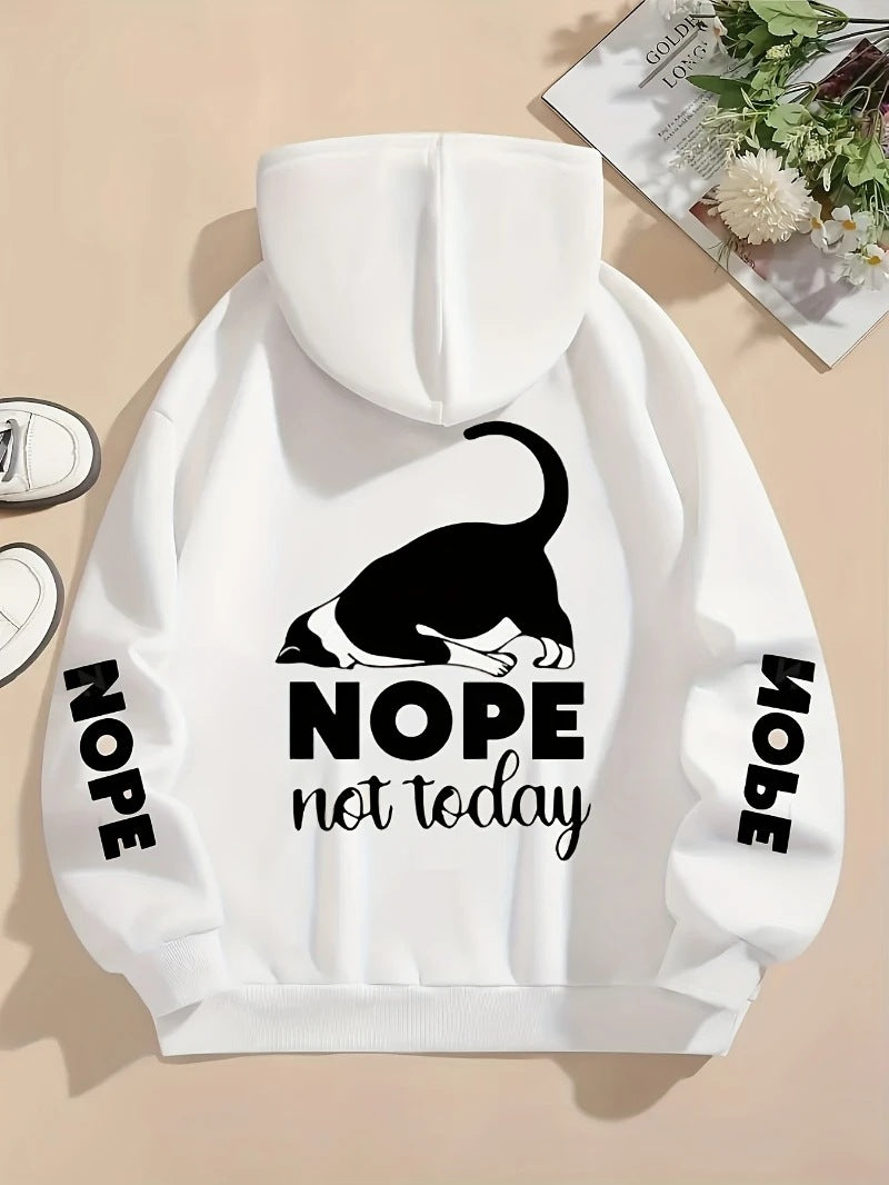 Women's Plus Size Letter-Print Zip Hoodie