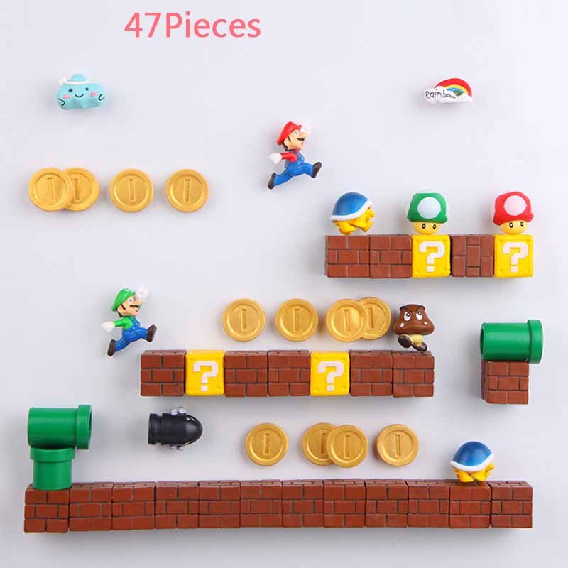 Super Mario Resin Fridge Magnets