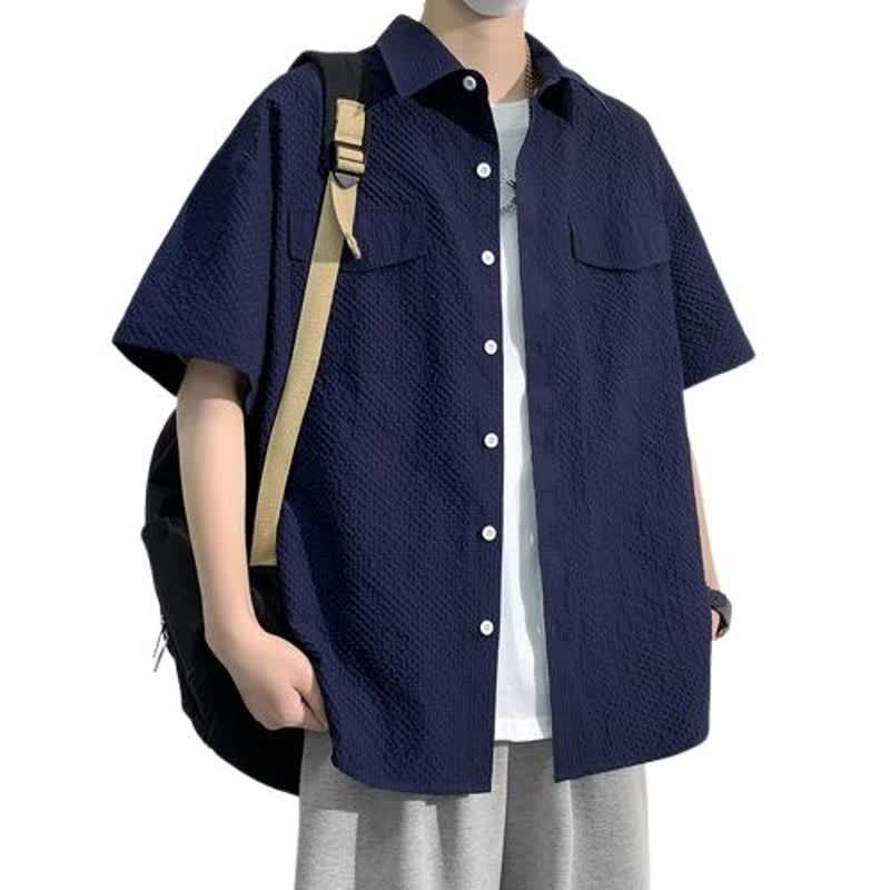 Men's Plus Size Lightweight Short-Sleeve Shirt