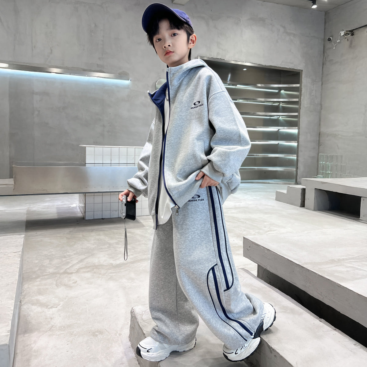 Boys’ Hooded Zip-Up Jacket