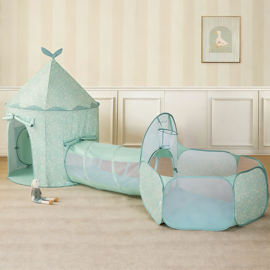 Tiny Land Compact Adventure 3-in-1 Play Tunnel Set — Balls Not Included