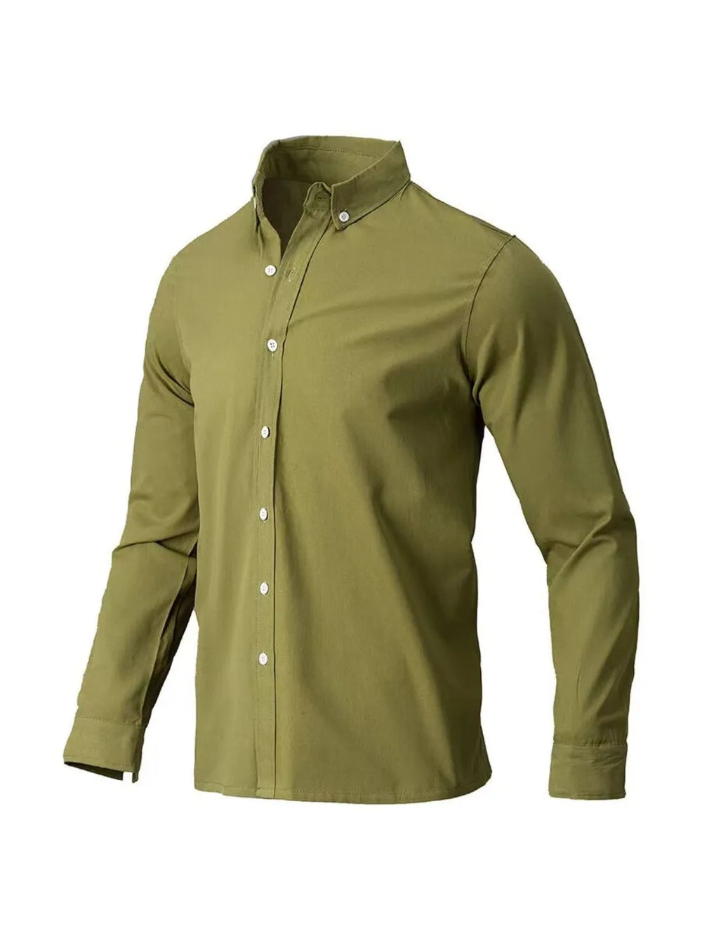 Men's Plus Size Collared Button-Down Shirt