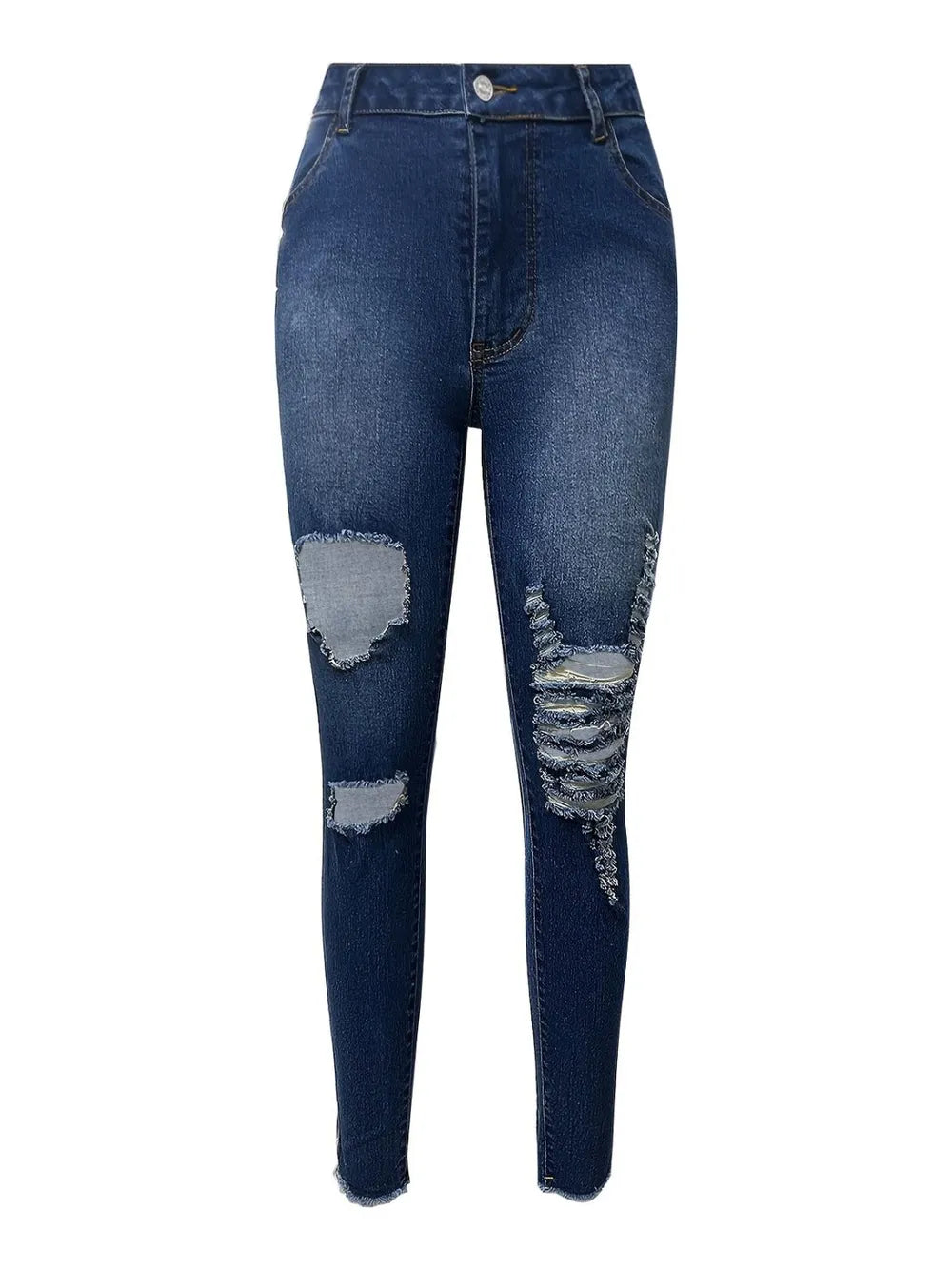 Distressed Stretch Skinny Jeans