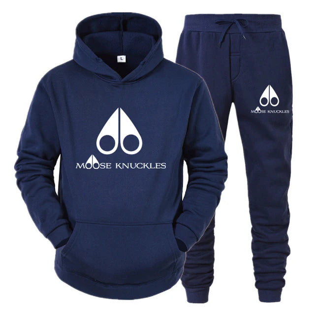 Men's Plus Size Spider-Print Hoodie & Sweatpants Set