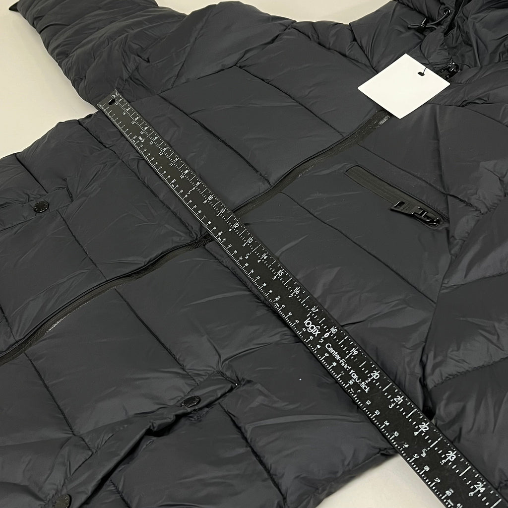 DKNY Boys’ Insulated Quilted Puffer Parka — Black, Large
