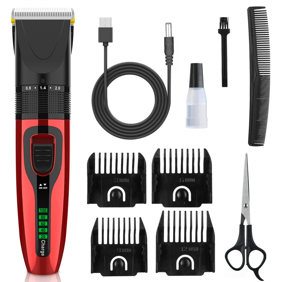 Pet Grooming Kit Rechargeable Cordless Dog Grooming Clippers Low Noise Electric Dog Trimmer Shaver Hair Cutter