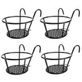 Wrought Iron Railing Planter Holders – Set of 4