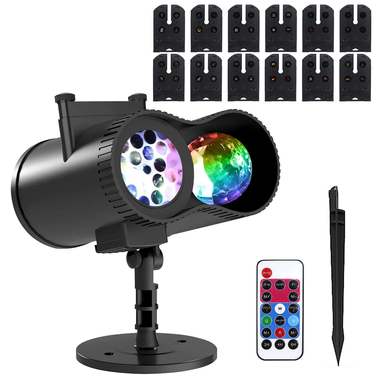 12 Patterns LED Projector Lights IP65 Waterproof Ocean Wave Projector Light with Remote Control