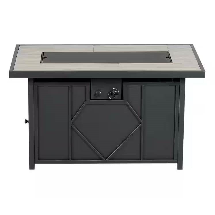 42-Inch Propane Patio Fire Pit Table with Blue Fire Glass