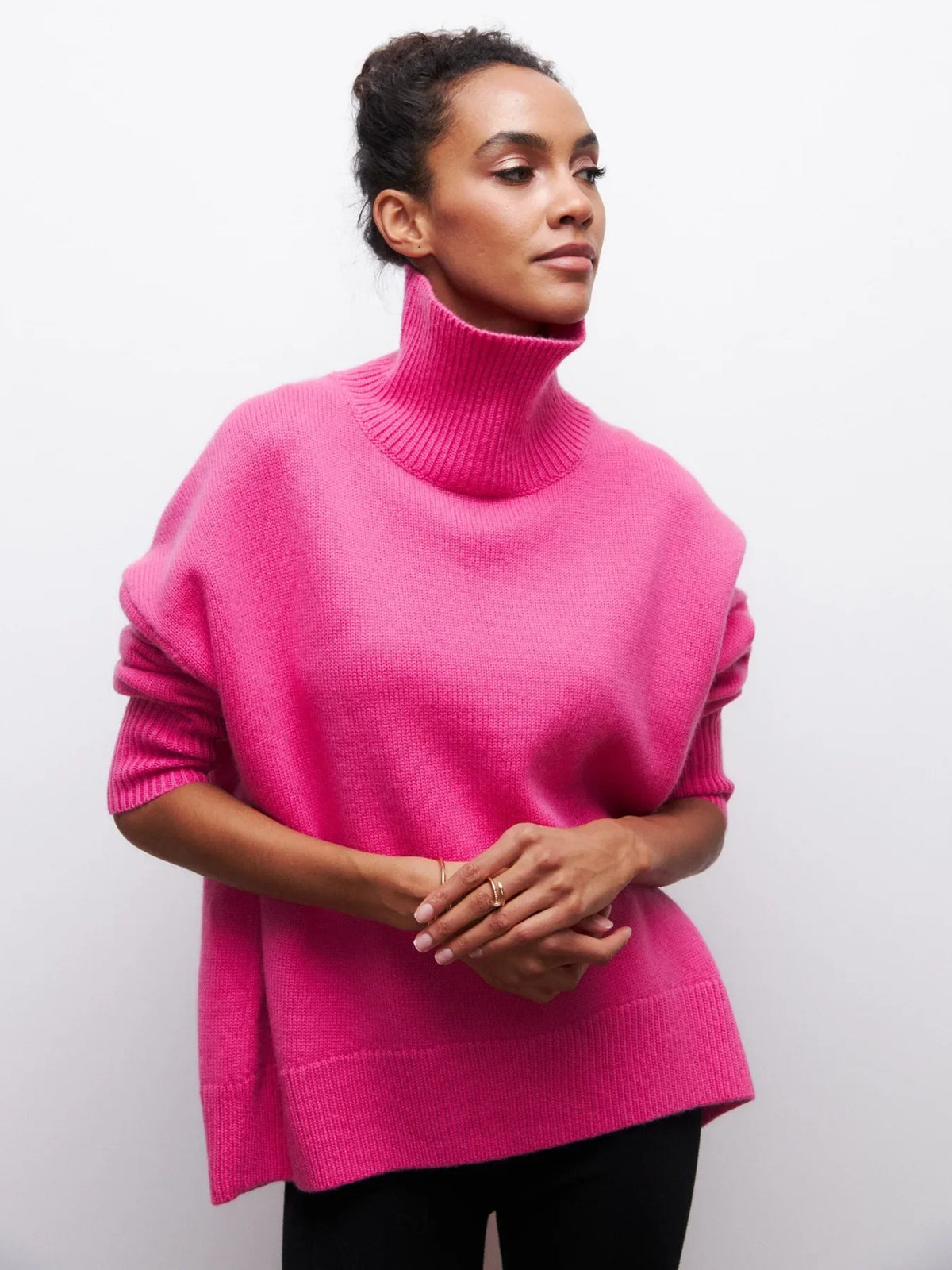 Women’s Pink Crewneck Knit Sweater
