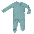 Bonsie Ripple Wrap-Front Footed Baby Sleeper
