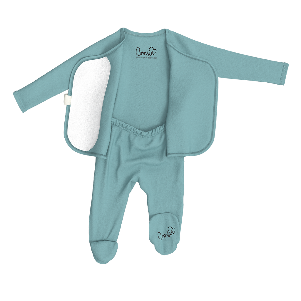 Bonsie Ripple Wrap-Front Footed Baby Sleeper