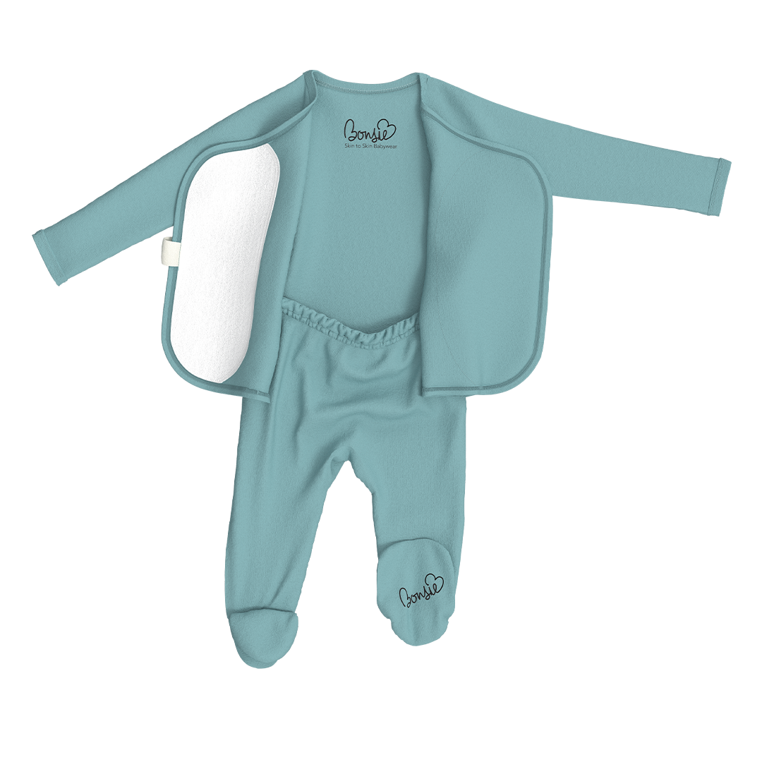Bonsie Ripple Wrap-Front Footed Baby Sleeper