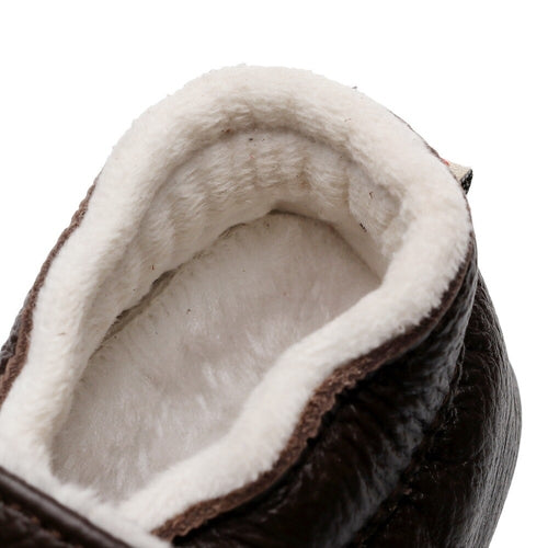 Fox-Style Genuine Leather Baby First-Walker Shoes