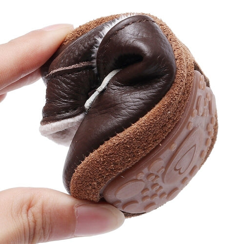 Fox-Style Genuine Leather Baby First-Walker Shoes