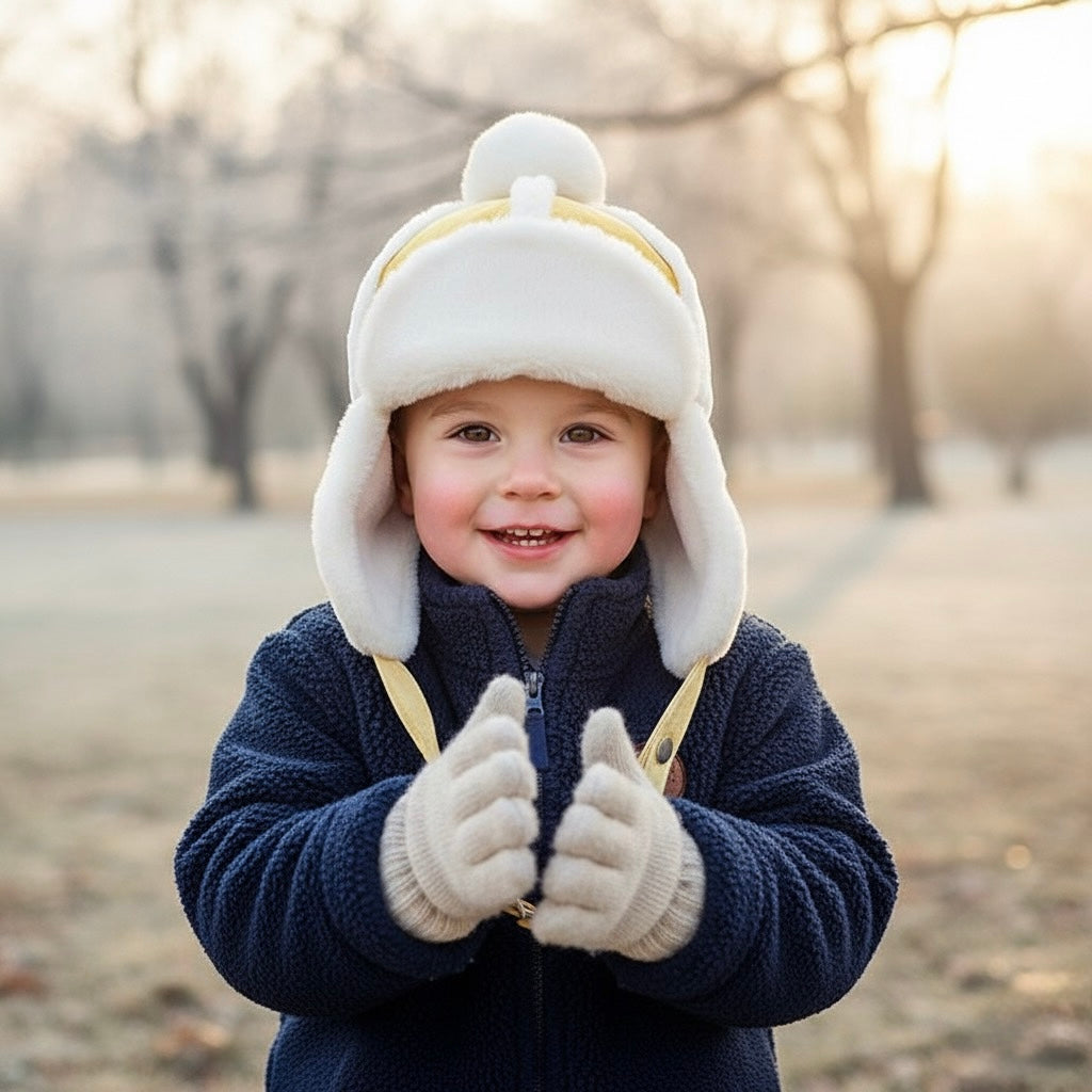 Kids’ Sherpa Aviator Hat with Ear Flaps