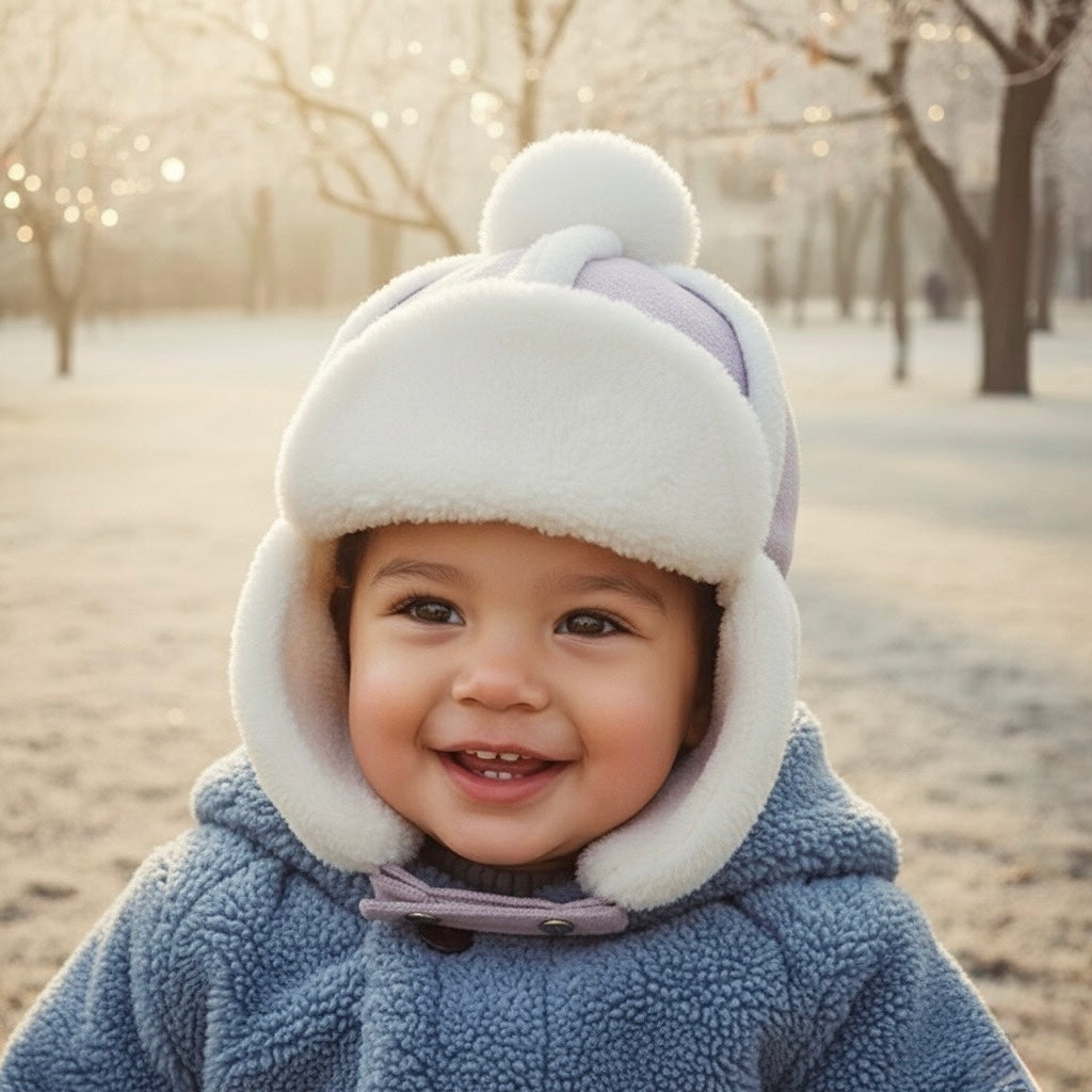 Kids’ Sherpa Aviator Hat with Ear Flaps