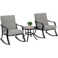 3-Piece Outdoor Patio Rocking Chair & Table Set