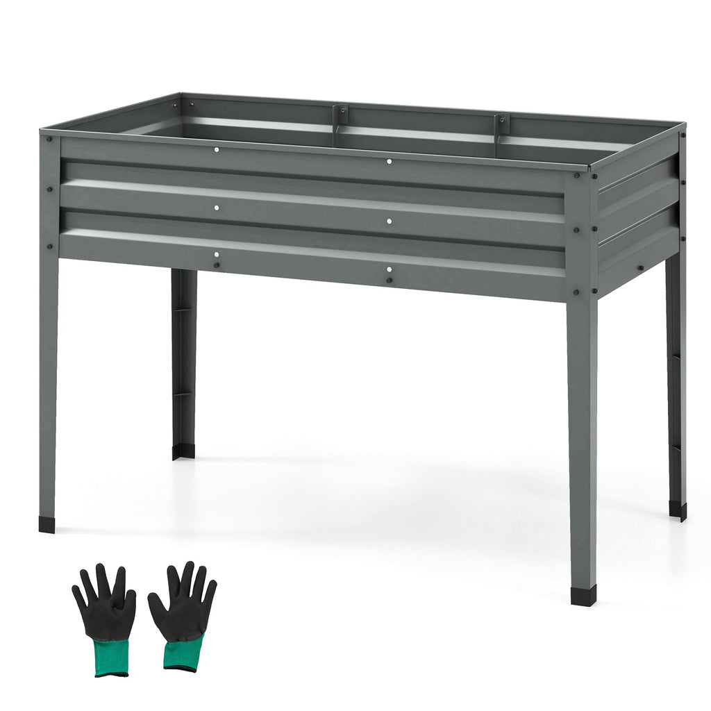 Galvanized Elevated Garden Bed with Legs & Drainage