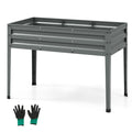 Galvanized Elevated Garden Bed with Legs & Drainage