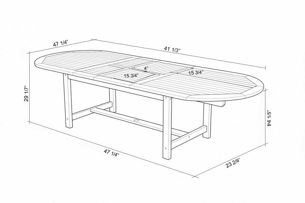 Julien FSC-Certified Teak Extendable Outdoor Dining Set