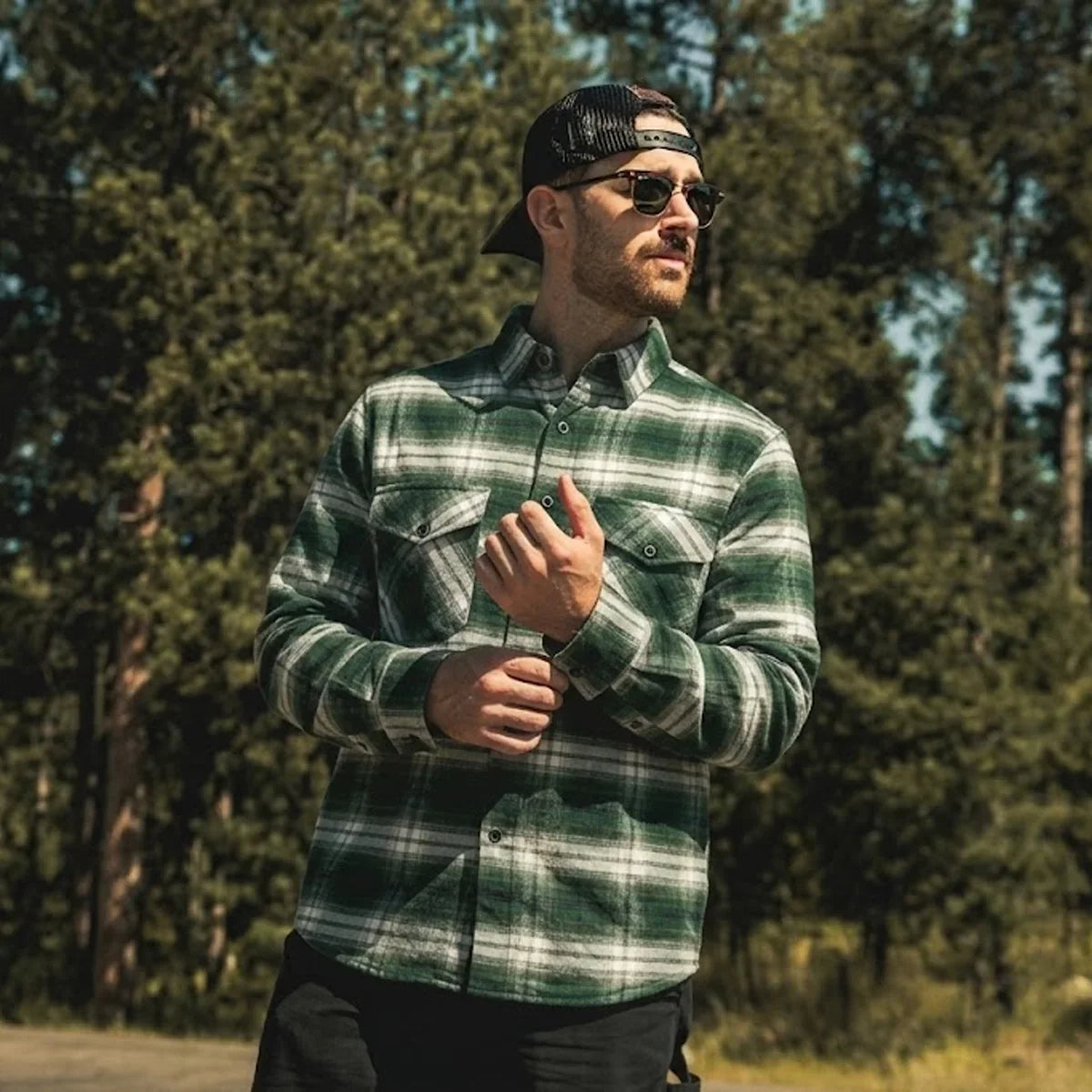 Grey Ghost Men's Plaid Flannel Shirt