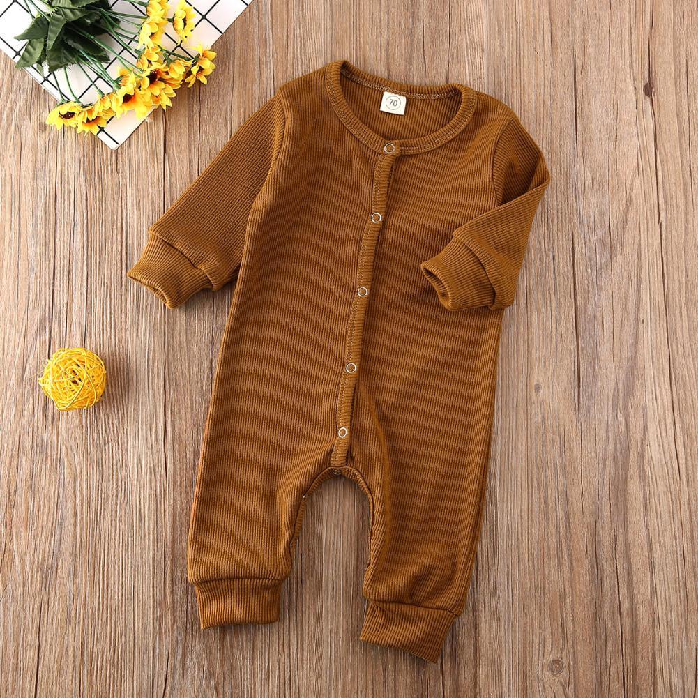 Baby Cotton-Blend Long-Sleeve Knit Romper