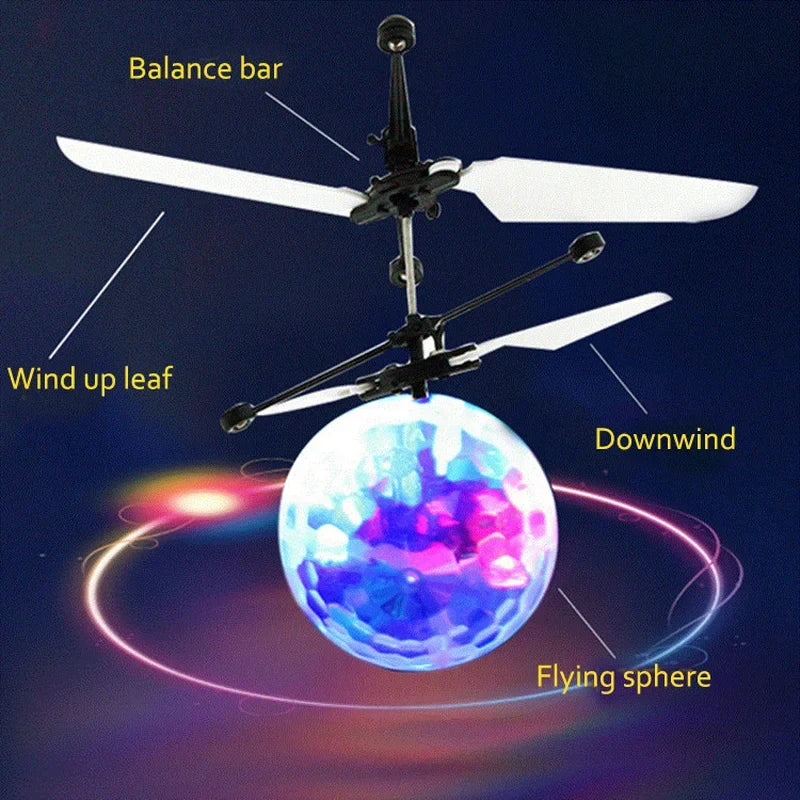 LED Flying Ball Toy with Infrared Motion Control