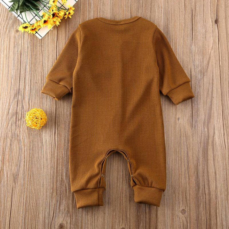 Baby Cotton-Blend Long-Sleeve Knit Romper