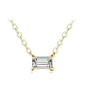 925 Sterling Silver Zirconia Charm Pendant Necklace