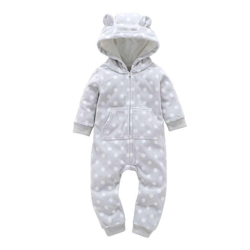 Baby Bear Hooded Fleece Romper